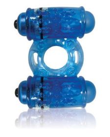 O Wow Double Wammy Blue Vibrating Ring (SKU: TCN-9900-18EA)