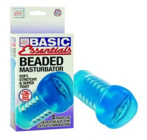 Basic Essentials - Beaded Masturbator Blue (SKU: TCN-SE1786-12)